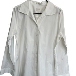 Chico's White Button-Up Shirt
